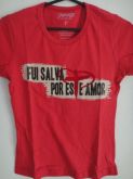 Camiseta: Baby Look Tam P Cor Vermelho (Fui Salva)