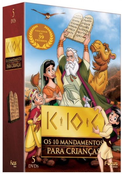 Desenho Box Os 10 Mandamentos Para Crianças (5 DVDs)